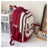 Academy Style School Bag Book Bag Lightweight College Student Backpack(Red)